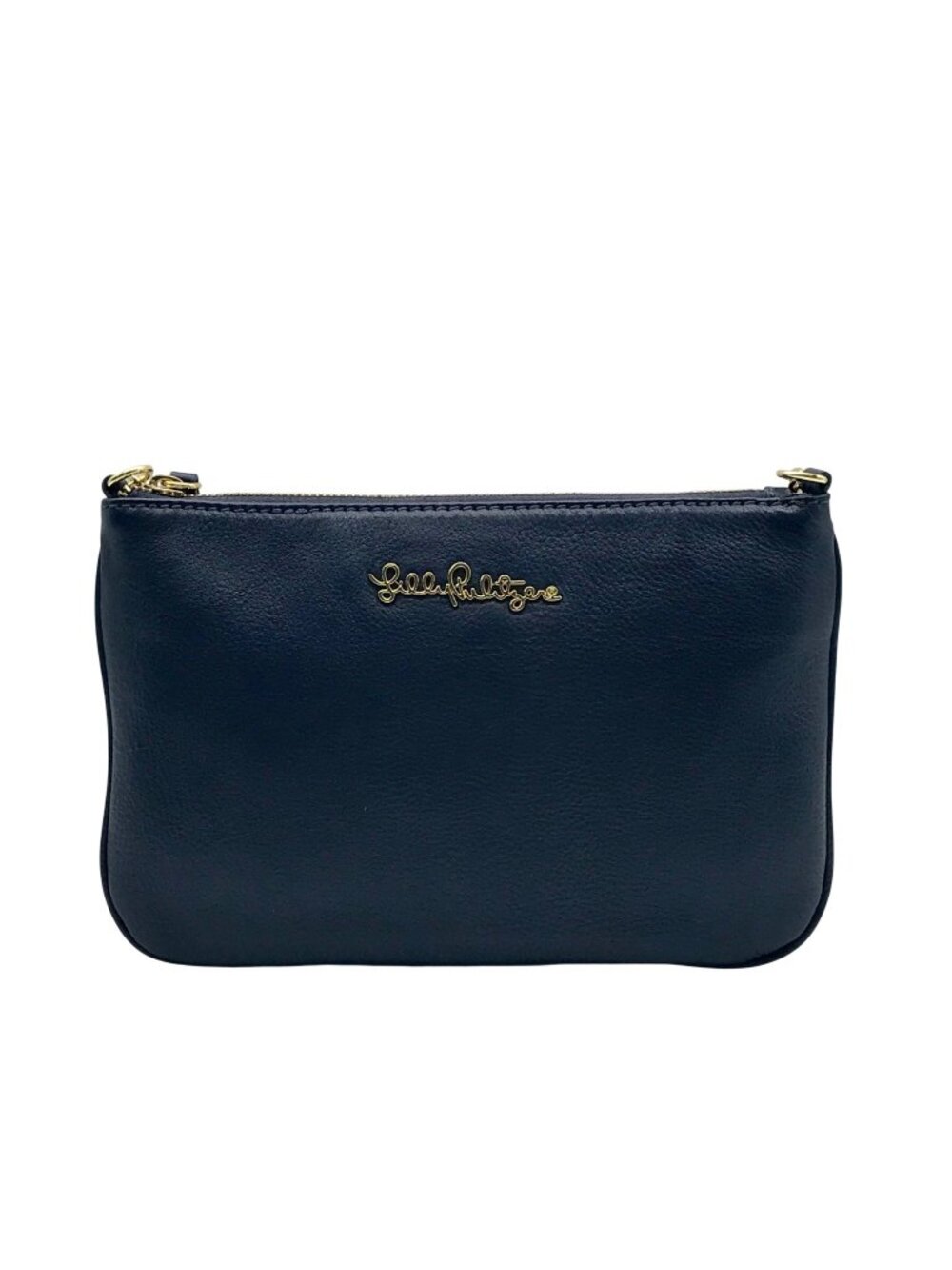 Lilly Pulitzer Blue Faux Leather Crossbody Bag